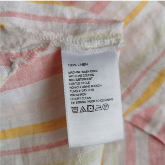 Tommy Bahama Linen pastel striped top Large - Picture 11 of 11